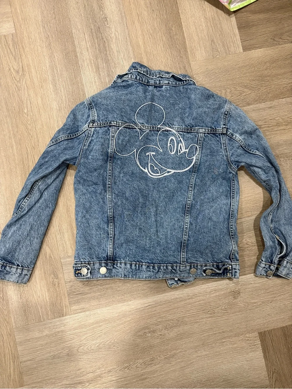 Old Navy x Disney Mickey Mouse Logo-Graphic Jean Trucker Jacket Size Kids L